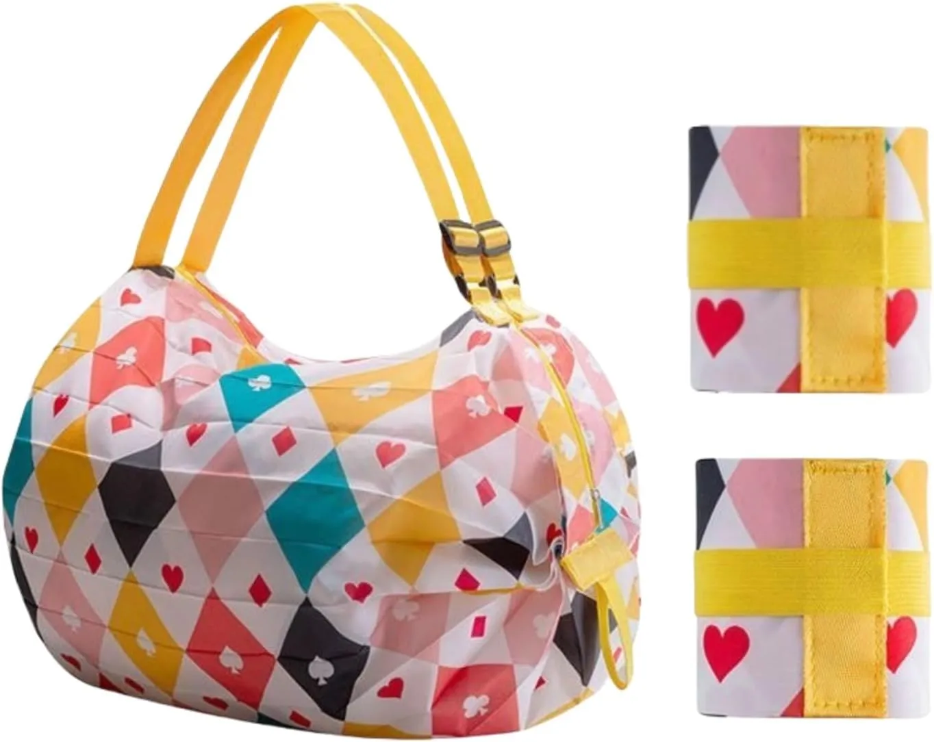 2PCS Travel Shoulder Bag Reusable Grocery Bags Foldable Shopping Bags Waterproof Pouch Bags Sports handbag