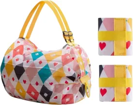 2PCS Travel Shoulder Bag Reusable Grocery Bags Foldable Shopping Bags Waterproof Pouch Bags Sports handbag