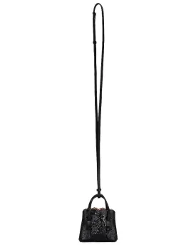 Alaïa Mini Mina Shoulder Bag, noir