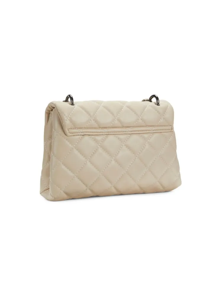 Badgley Mischka Quilted Shoulder Bag in Blush