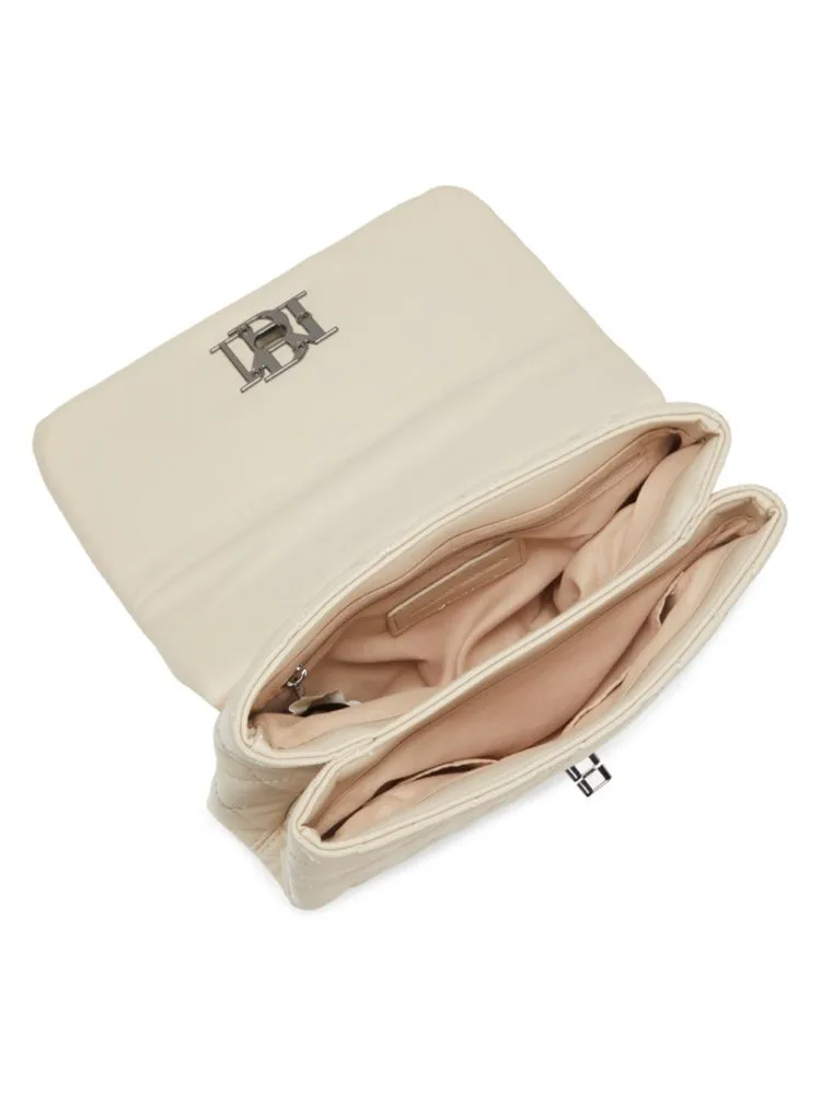 Badgley Mischka Quilted Shoulder Bag in Blush
