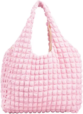 Bubble Large Shoulder Bags for Women Puff Tote Handbag and Purse Cloud Casual Shopping Travel Bag Lightweight