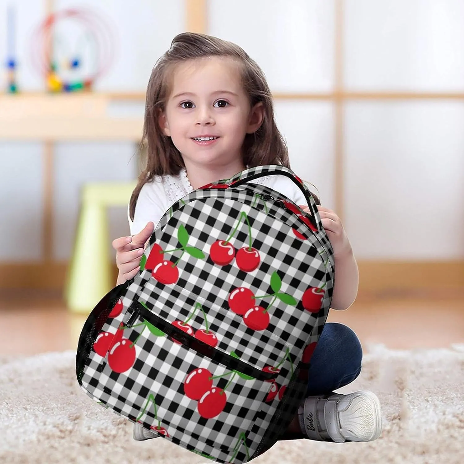 Cherry Backpack Lightweight Cherries Bags Travel Camping Backpacks Shoulder Bags For Men Women