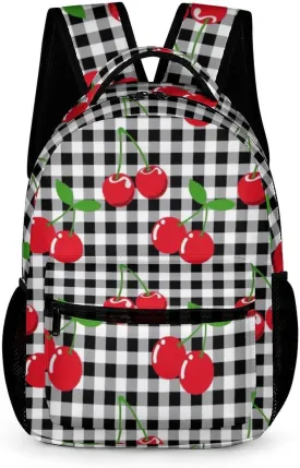 Cherry Backpack Lightweight Cherries Bags Travel Camping Backpacks Shoulder Bags For Men Women