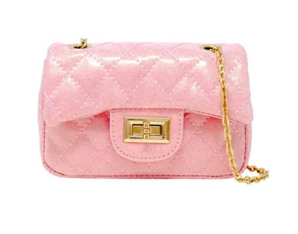 Classic Quilted Sparkle Mini Purse