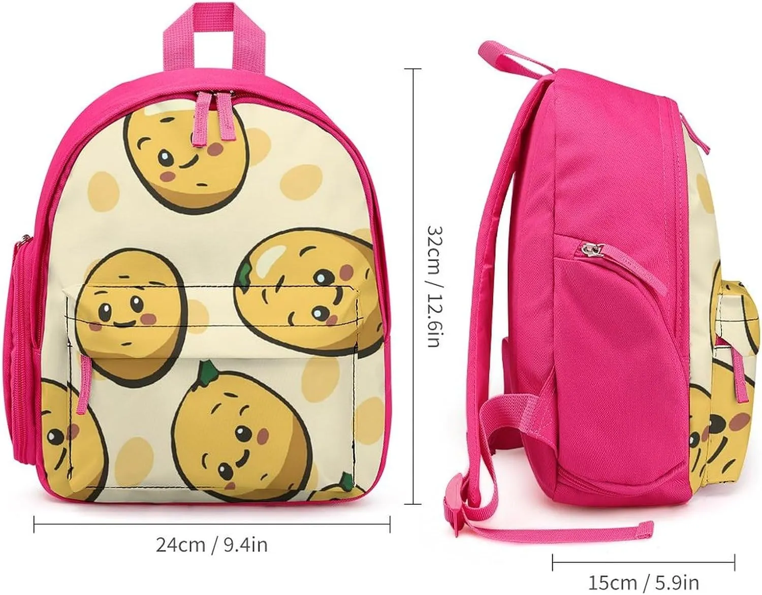 Cute Potato Cute Backpack Daily Casual Daypack Travel Mini Bag with Adjustable Strap Pink-style-19