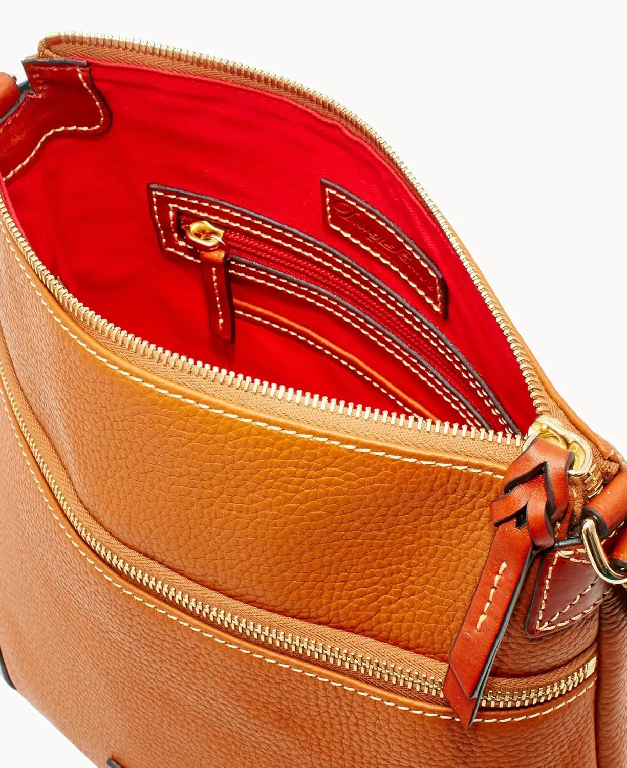 Dooney & Bourke Women's Crossbody in Pebble Grain Leather, Large Handbag with Adjustable Shoulder Strap