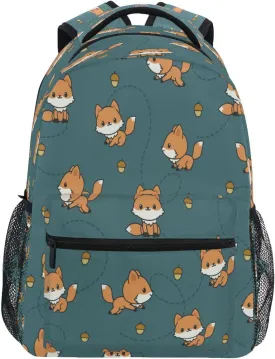 Dussdil Foxes Hazelnut Kid's Backpack Boys Girls Backpacks 16 inch Casual Daypack Back Pack Bag with Adjustable Shoulder Strap Zipper Travel Bags