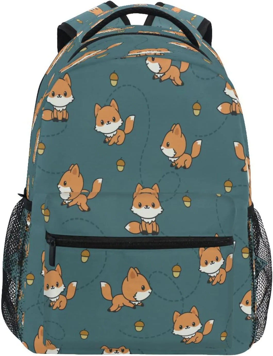 Dussdil Foxes Hazelnut Kid's Backpack Boys Girls Backpacks 16 inch Casual Daypack Back Pack Bag with Adjustable Shoulder Strap Zipper Travel Bags