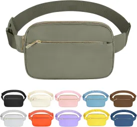 Fashion Fanny Bag-Waist Pack With Adjustable Belt Bag-Unisex Crossbody Pack Khaki Green
