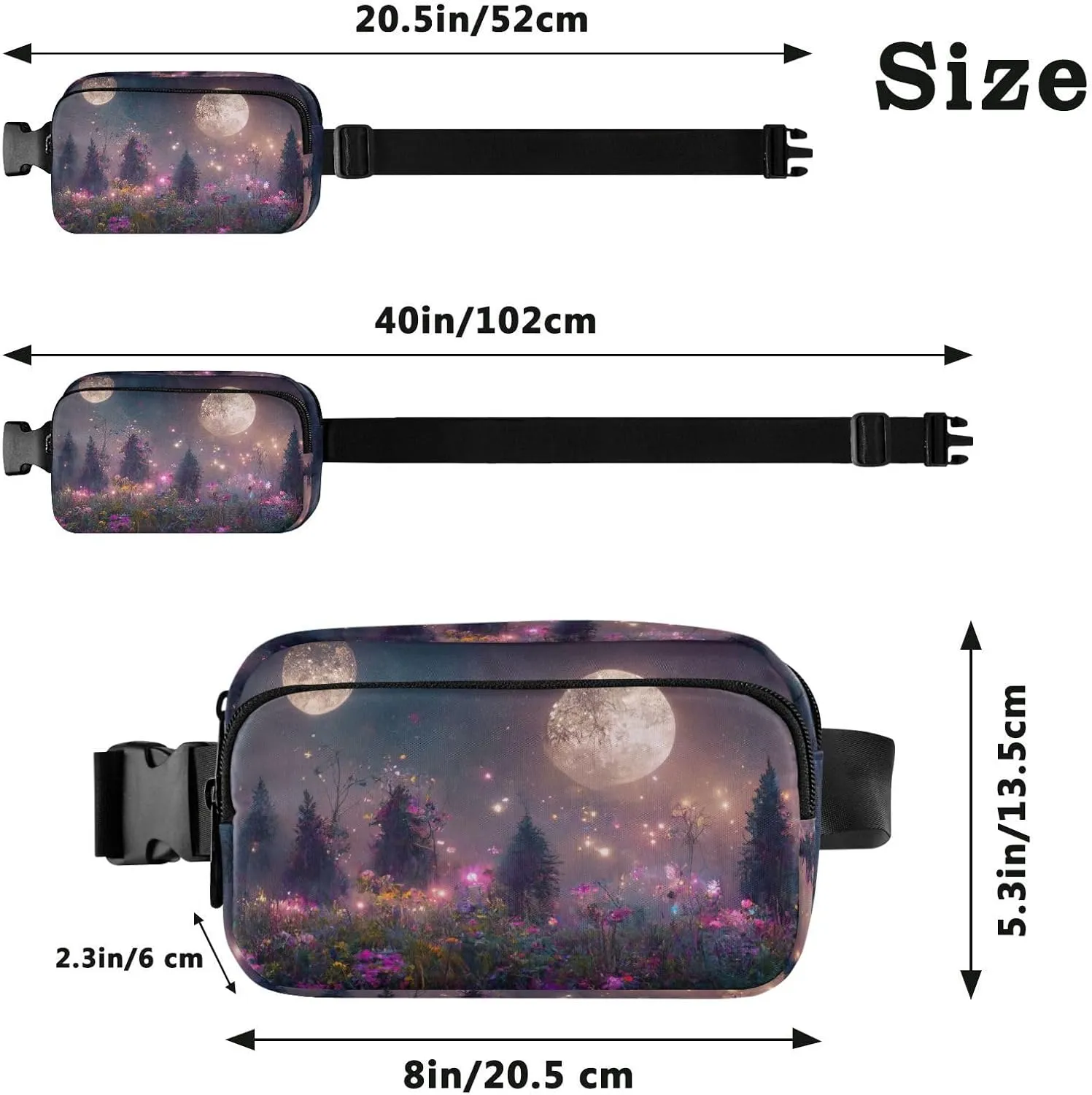 Froest Belt Bag for Women Fanny Pack Lightweight Waist Bags Waterproof for Travel Walking Running Hiking Cycling