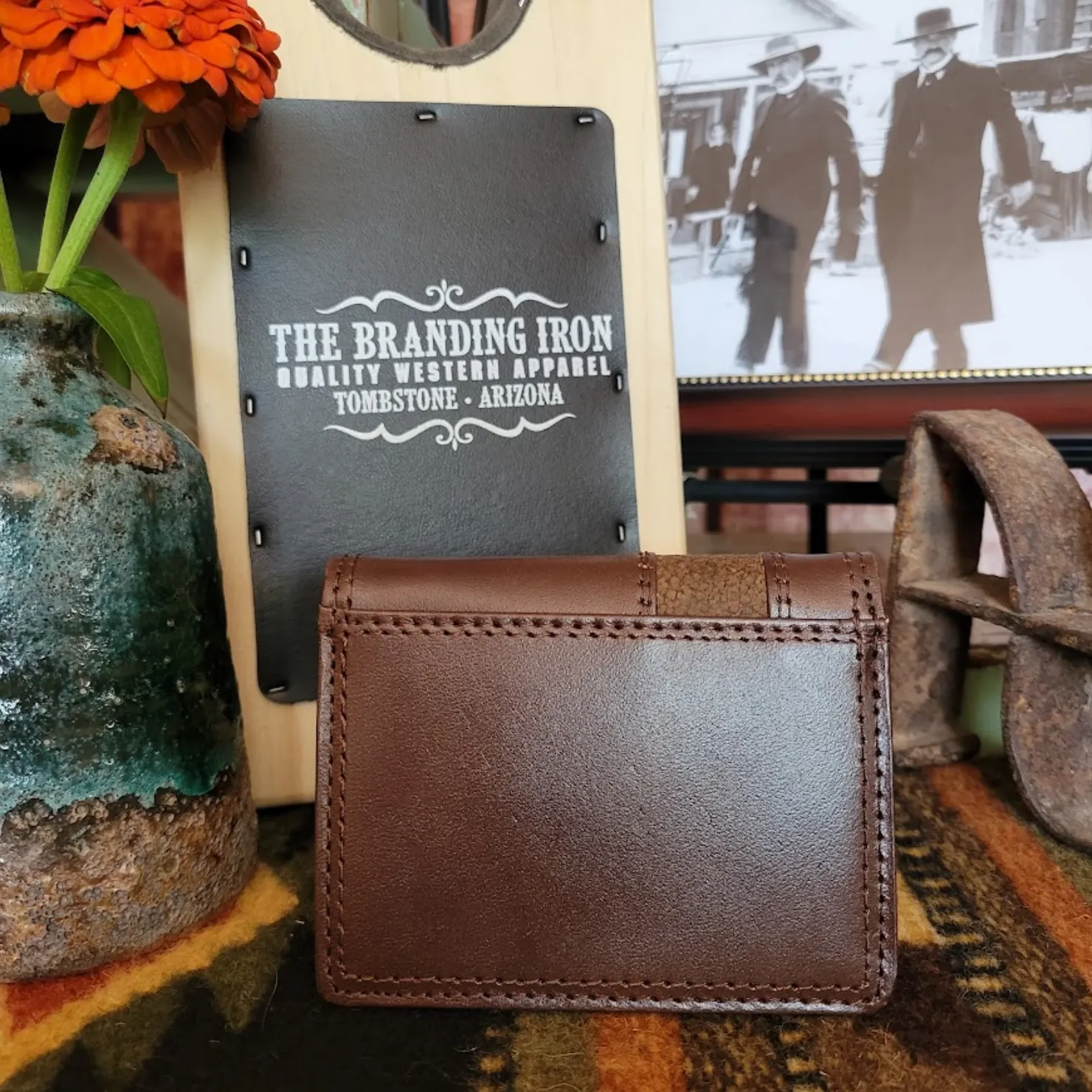 Front Pocket Bi-Fold Leather Wallet the "Tooled" by Justin    2005783W4