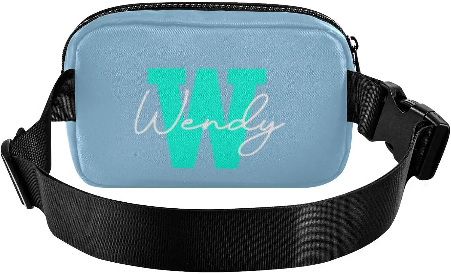 Generic Light Blue Custom Fanny Packs for Women Belt Bag Waterproof Fanny Pack Cross Body Bag Waist Packs with Adjustable Strap Small Crossbody Bags for Sports Running Men Traveling Hiking