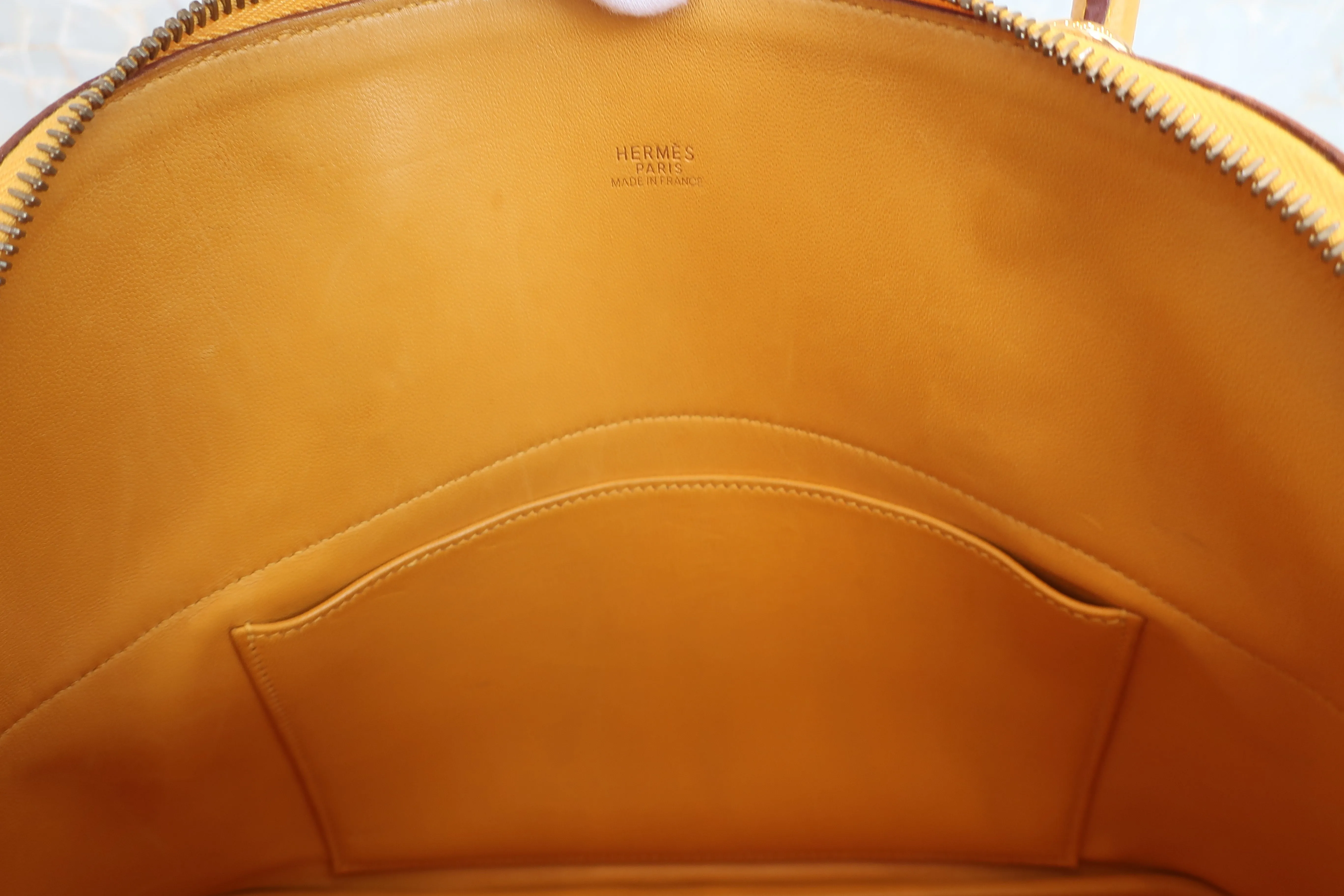 HERMES／エルメス ボリード31 クシュベル ジョーヌ □F刻印 ショルダーバッグ 600070188