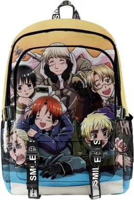 ISaikoy Anime Axis Powers Hetalia Backpack Daypack Laptop Bag 3D Printing School Bag Bookbag 6