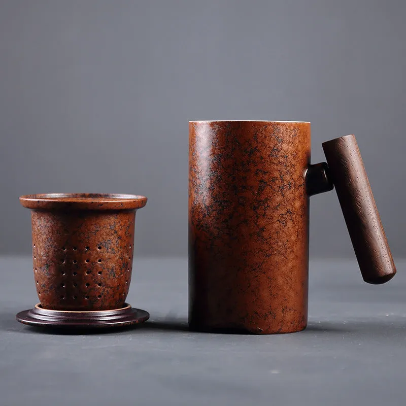 Japanese Coffee Mug, Vintage Coffee Mugs With Wooden