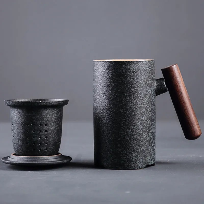 Japanese Coffee Mug, Vintage Coffee Mugs With Wooden
