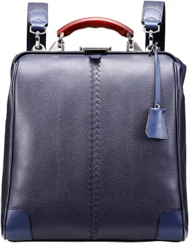 Lizard Men's Vertical Doctor Bag, Toyooka Kaban, Made in Japan