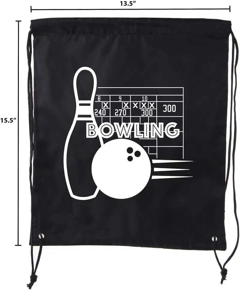 Mato & Hash Drawstring Bowling Bag | Bowling Cinch Bags for Leagues and Parties!