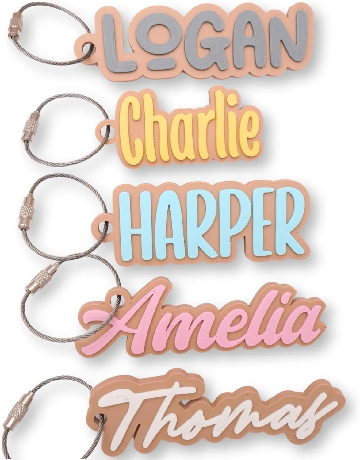 Personalized Backpack Name tags, Kids Custom Backpack Keychains, Name Tags, Diaper Bag Tags, Lunch Box Keychain