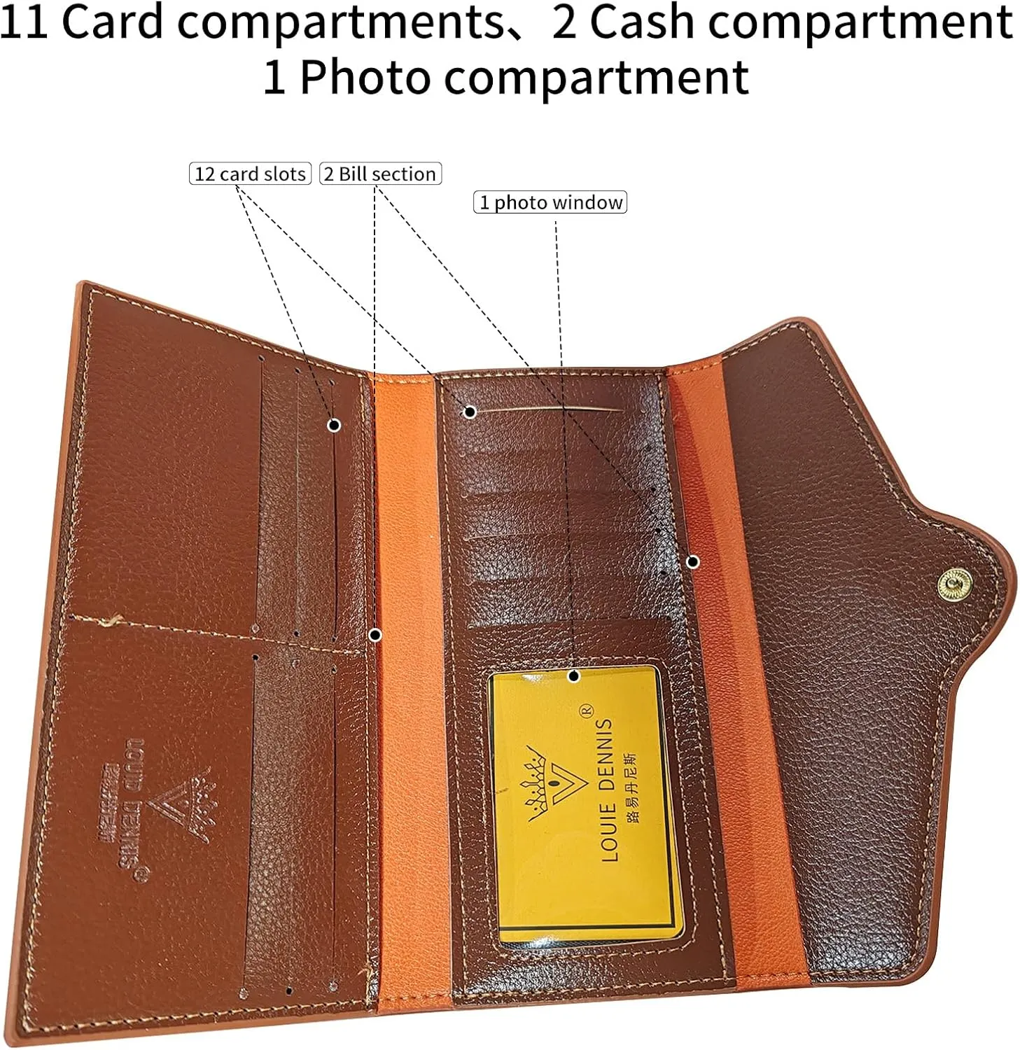 Popular Purse Set for Womens Wallet Includes A Triple Fold Purse and Two Small Card Bag with Multiple Slots (light khaki)