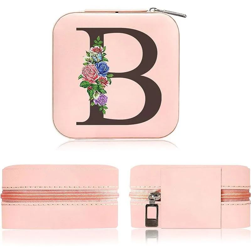 Portable Travel Jewelry Case and Organizer with Mirror