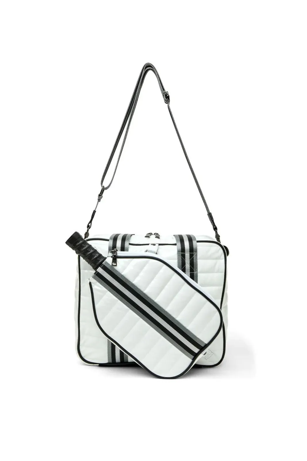 Sporty Spice Pickle Bag, White Patent