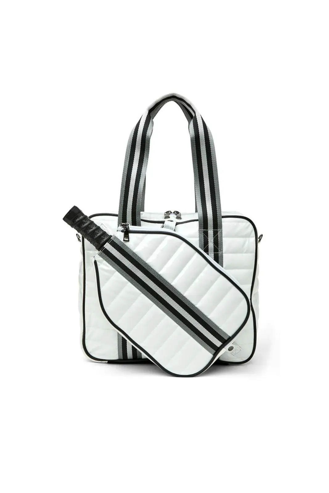 Sporty Spice Pickle Bag, White Patent
