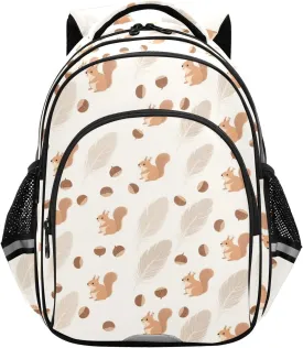 Squirrel Chestnut Feather Backpack for Kids 8-14 Years Boys Girls School Bookbag Daypack M 2300658