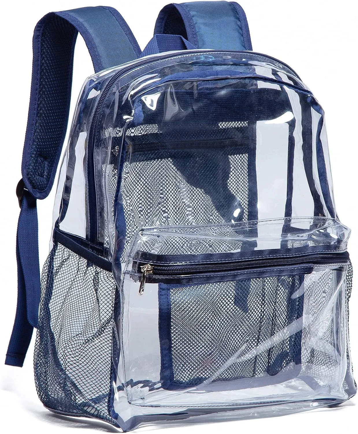 Vorspack Clear Backpack Heavy Duty PVC Transparent Backpack with Reinforced Strap for College Workplace