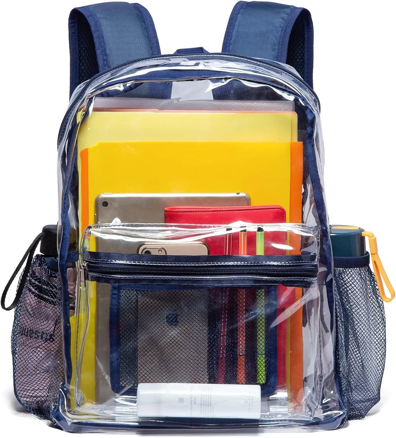 Vorspack Clear Backpack Heavy Duty PVC Transparent Backpack with Reinforced Strap for College Workplace