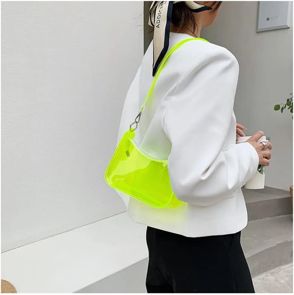 Women's Fashion Vintage Clear Crossbody Bag Stadium Approved Jelly Purse Concert Bag Festival Gifts